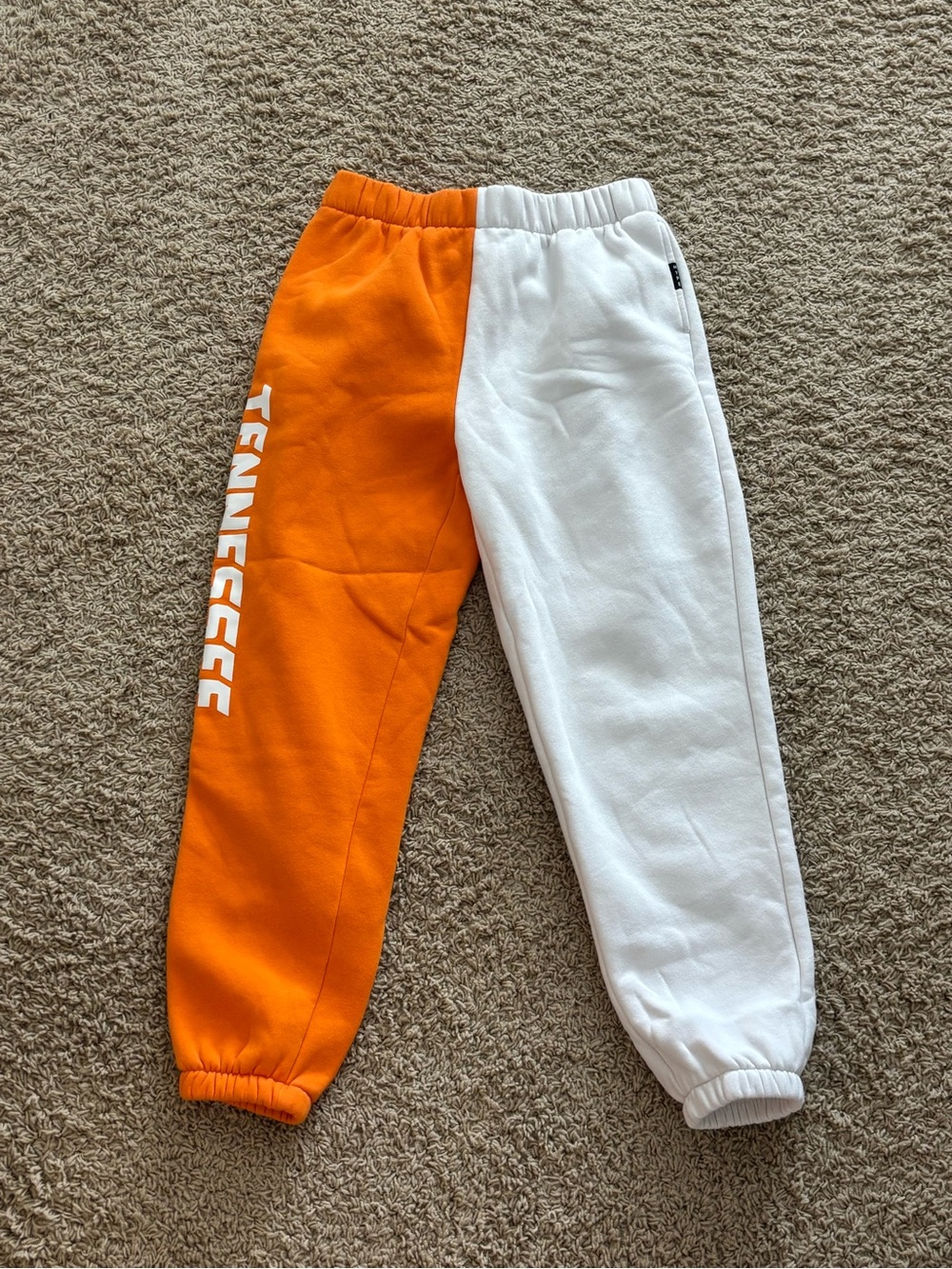 Women’s Two-Tone Orange and White Jogger Sweatpants